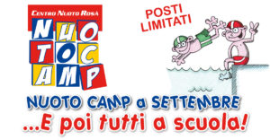 Nuoto Camp a settembre: dal 26 agosto al 6 settembre 2019